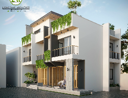 Bản vẽ Bản vẽ kiến trúc nhà phố 3 tầng, kích thước 12.5x8.7m, thiết kế đẹp , sang trọng, story house