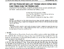 Bản vẽ XÉT SỰ PHÂN BỐ NỘI LỰC TRONG VÁCH CỨNG NHÀ CAO TẦNG CHỊU TẢI TRỌNG GIÓ
