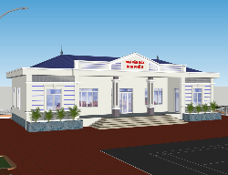 Bản vẽ Bản vẽ (Autocad + sketchup) nhà văn hóa 1 tầng 9x20m