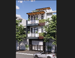 Bản vẽ Bản vẽ cad nhà phố 3 tầng kích thước 5x15m