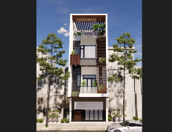 Bản vẽ Nhà phố 3 tầng kích thước 5x15m