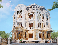 Bản vẽ HSTC lâu đài cổ điển 4 tầng