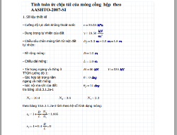 Bản vẽ Tính toán tải trọng của cống hộp 1