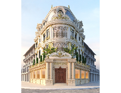 Bản vẽ Hskttc lâu đài phố 3 mặt tiền kích thước 18.8X7.3X13.5X15.9X5.5m