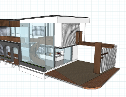 Bản vẽ Coffee bằng nhà thép 2 tầng 10x30m
