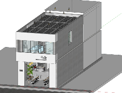 Bản vẽ Quán coffee 2 tầng, diện tích 5 x 17m