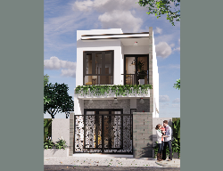 Bản vẽ NHÀ PHỐ 2 TẦNG 4,4x12,5m (full hồ sơ thi công kiến trúc, kết cấu, điện nước)