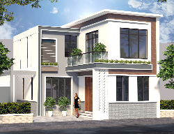 Bản vẽ Hồ sơ Biệt thự 2 tầng kích thước 8.2x11.8m (full kiến trúc, kết cấu, điện nước)