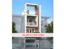 Bản vẽ Bản vẽ nhà phố 3.5 tầng kích thước 5x24m gồm đầy đủ: kiến trúc, kết cấu, điện nước