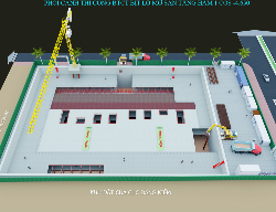 Bản vẽ File sketchup (su 2020) biện pháp thi công phần ngầm semi topdown