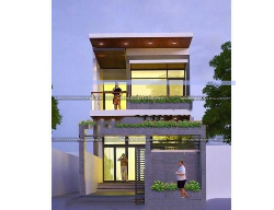 Bản vẽ Bản vẽ nhà phố 2 tầng 5.4x17m full kiến trúc, kết cấu