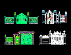 Bản vẽ Thư viện autocad 10 bộ Cổng tân cổ điển rất đẹp