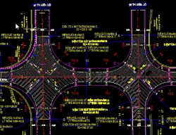 Bản vẽ Bản vẽ thiết kế nút giao đường Đại lộ đầy đủ các hạng mục