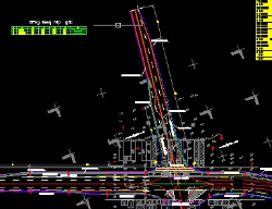 Bản vẽ Bản vẽ thiết kế nút giao với đường QL1 đầy đủ các hạng mục